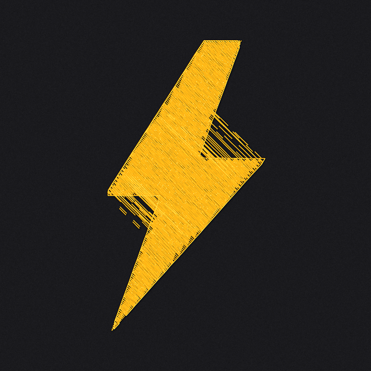 Lightning Bolt embroidery simulation