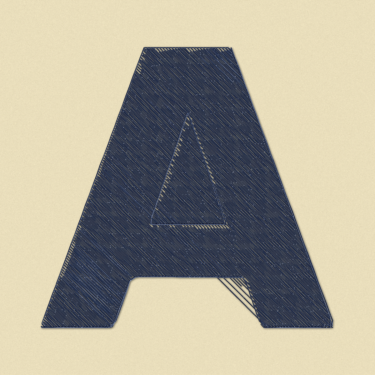 Letter Monogram embroidery simulation